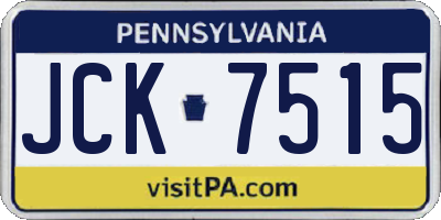 PA license plate JCK7515