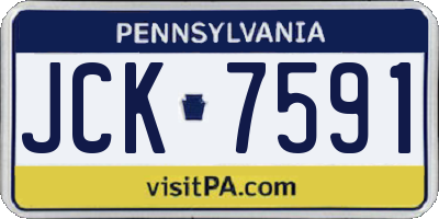 PA license plate JCK7591