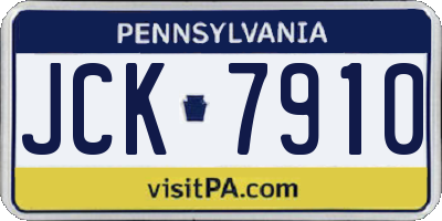 PA license plate JCK7910