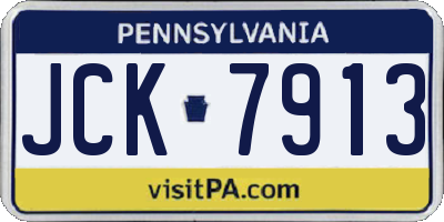 PA license plate JCK7913