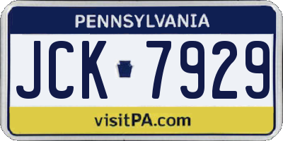 PA license plate JCK7929