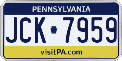 PA license plate JCK7959