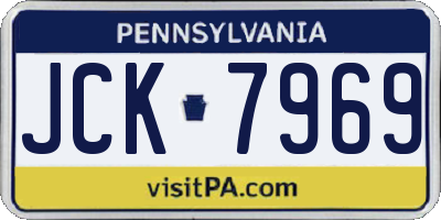 PA license plate JCK7969