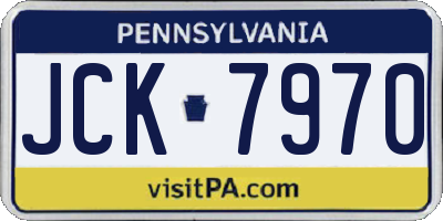 PA license plate JCK7970