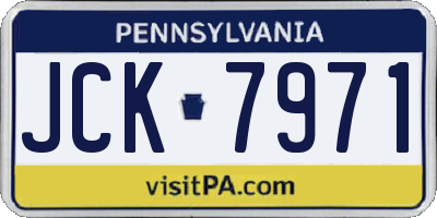PA license plate JCK7971