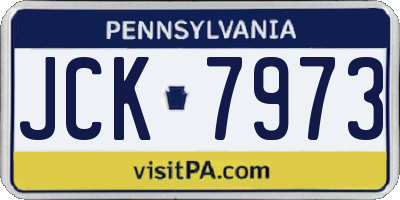 PA license plate JCK7973