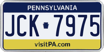 PA license plate JCK7975