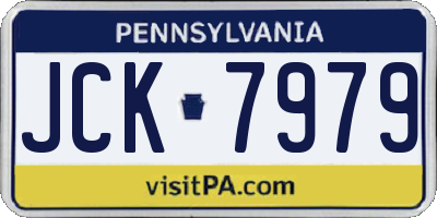 PA license plate JCK7979