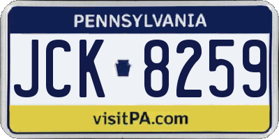 PA license plate JCK8259