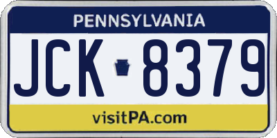 PA license plate JCK8379