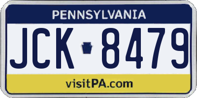 PA license plate JCK8479