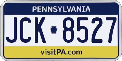 PA license plate JCK8527