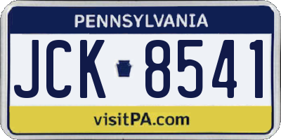 PA license plate JCK8541