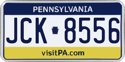 PA license plate JCK8556