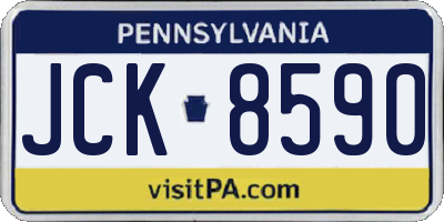 PA license plate JCK8590