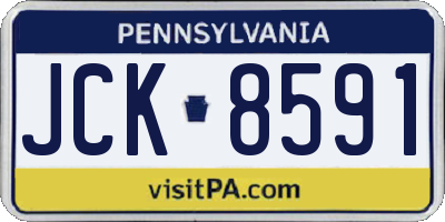 PA license plate JCK8591