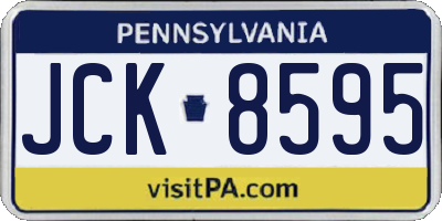 PA license plate JCK8595
