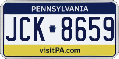 PA license plate JCK8659