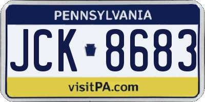 PA license plate JCK8683