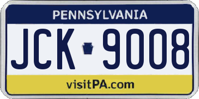 PA license plate JCK9008