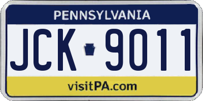 PA license plate JCK9011