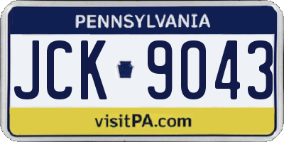 PA license plate JCK9043