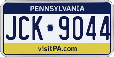 PA license plate JCK9044