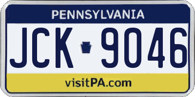 PA license plate JCK9046