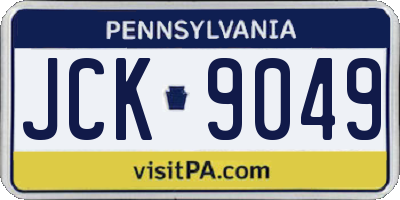 PA license plate JCK9049