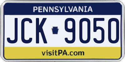 PA license plate JCK9050