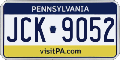PA license plate JCK9052