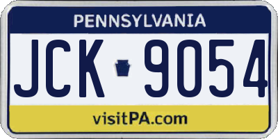 PA license plate JCK9054