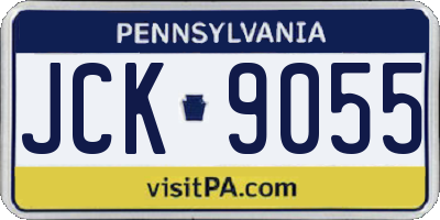 PA license plate JCK9055