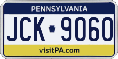 PA license plate JCK9060