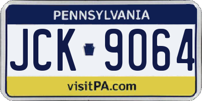 PA license plate JCK9064