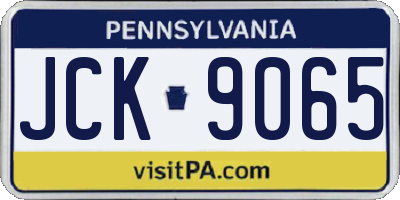PA license plate JCK9065