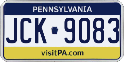 PA license plate JCK9083