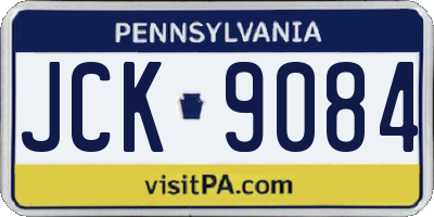 PA license plate JCK9084