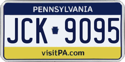 PA license plate JCK9095