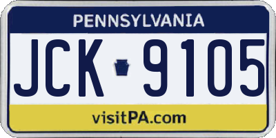 PA license plate JCK9105
