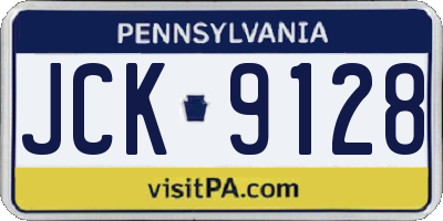 PA license plate JCK9128