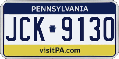 PA license plate JCK9130