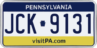 PA license plate JCK9131