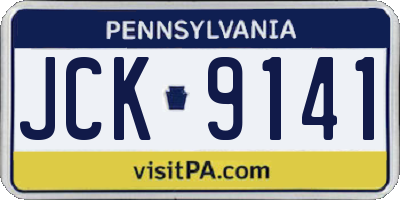 PA license plate JCK9141
