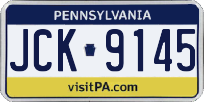 PA license plate JCK9145