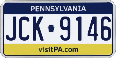 PA license plate JCK9146