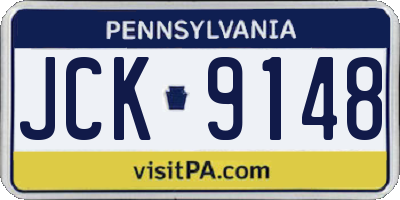 PA license plate JCK9148