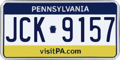 PA license plate JCK9157