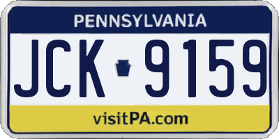 PA license plate JCK9159