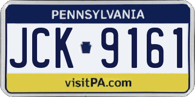 PA license plate JCK9161